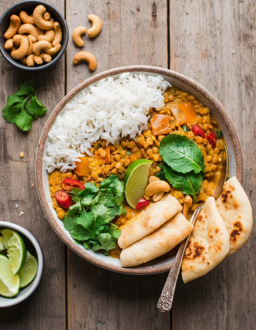 Instant Pot Butternut Squash Lentil Curry