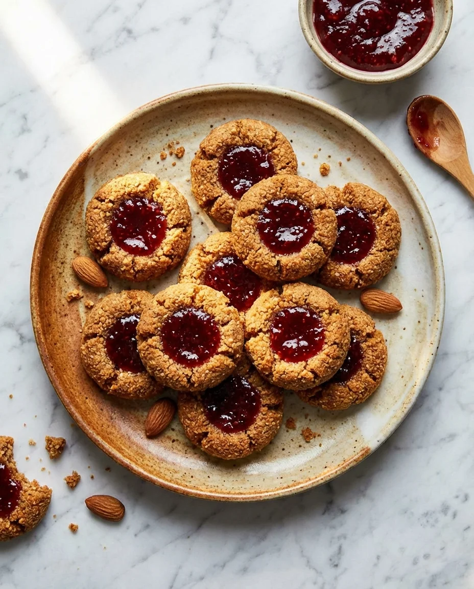 Jammin' Almond Thumbprint Cookies
