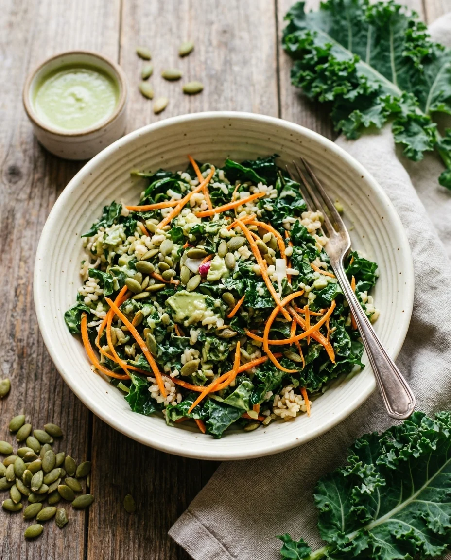Kale Salad with Green Tahini