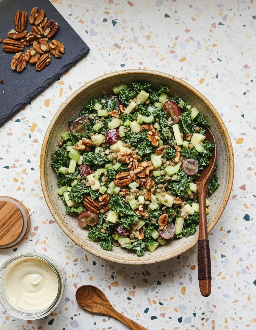 Kale Waldorf Salad with Cashew Dressing