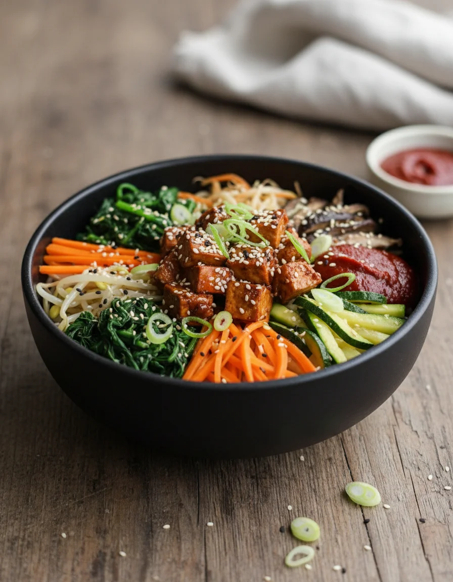 Korean Vegan Bibimbap Bowl