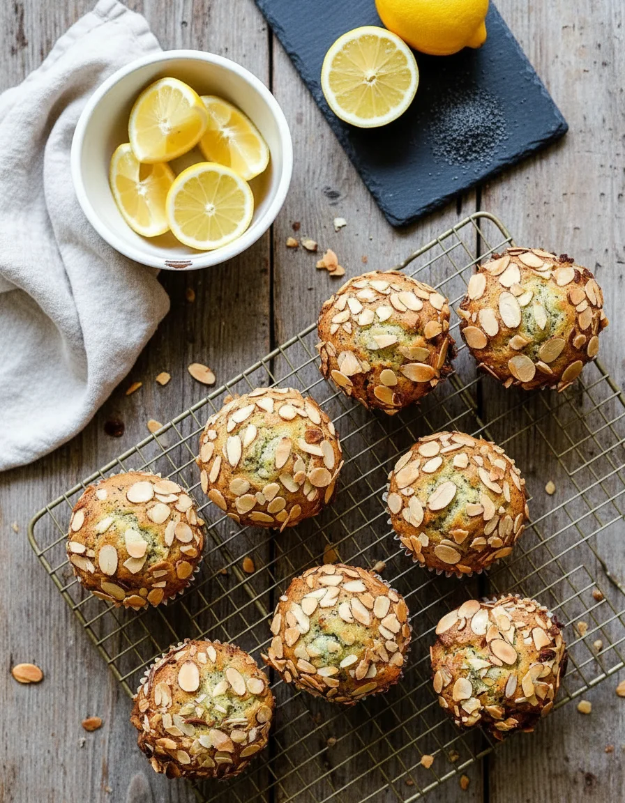 Lemon Almond Poppy Seed Muffins