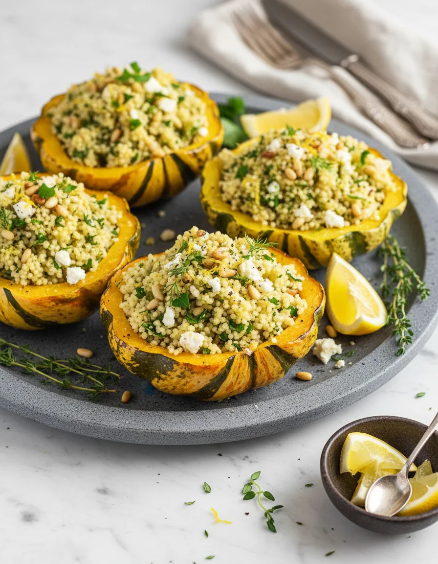 Lemon Herb Stuffed Squash