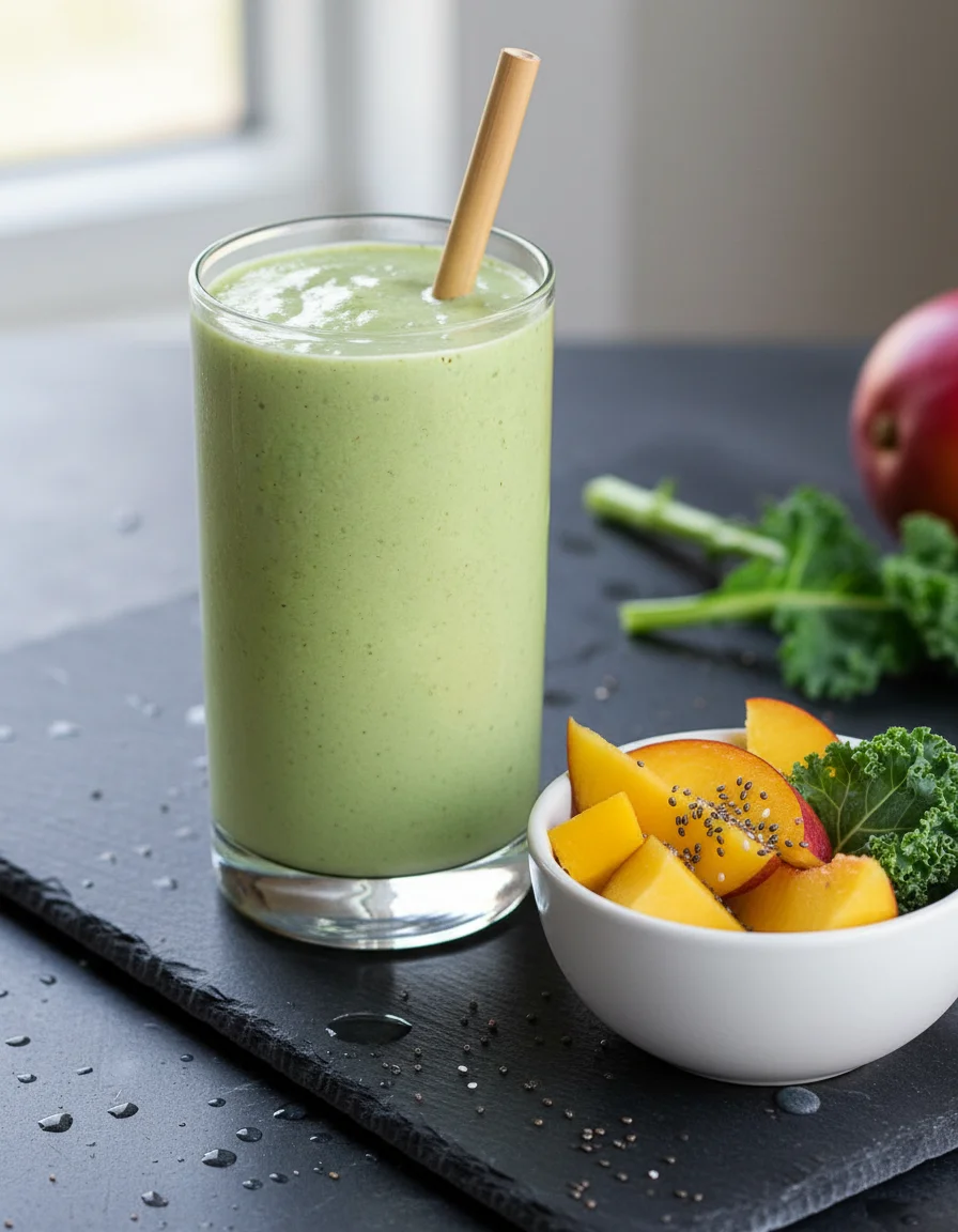 Mango Peach Green Smoothie