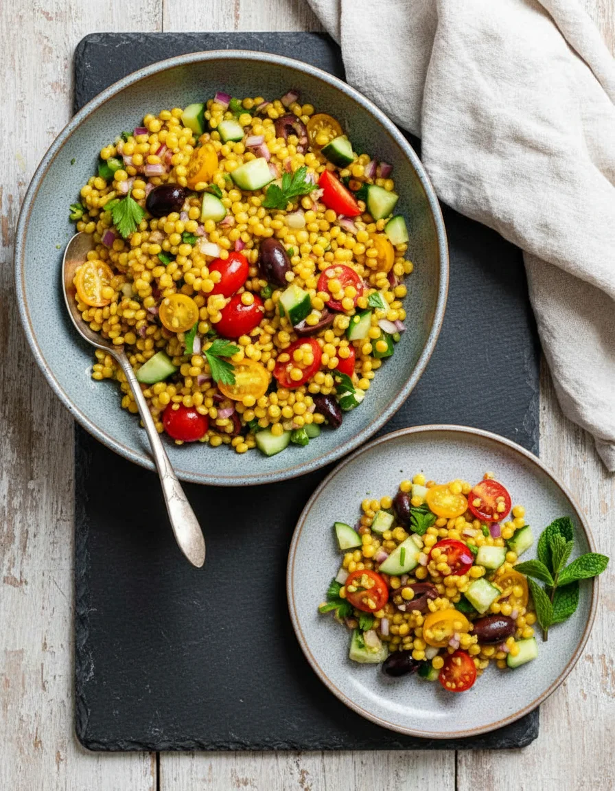 Mediterranean Pearl Couscous Salad