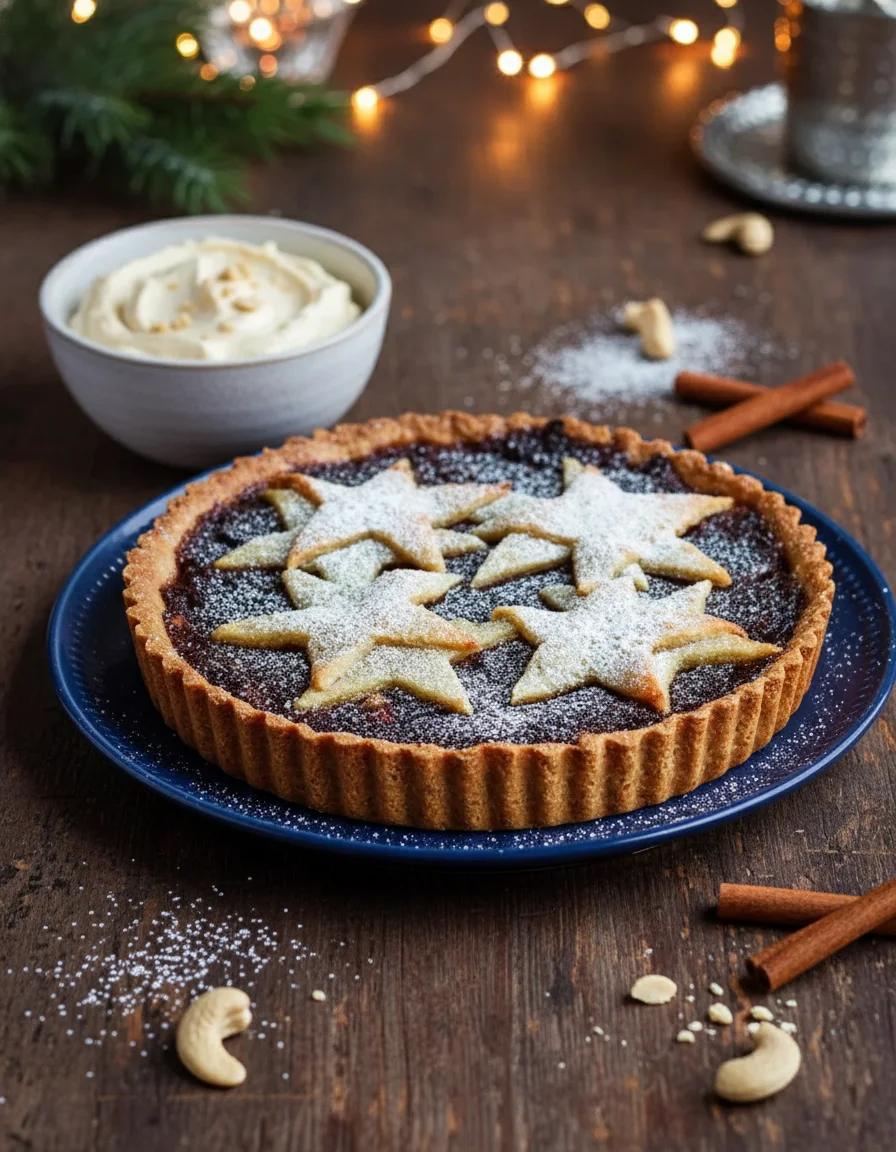 Mincemeat Pie With Cashew Brandy Cream