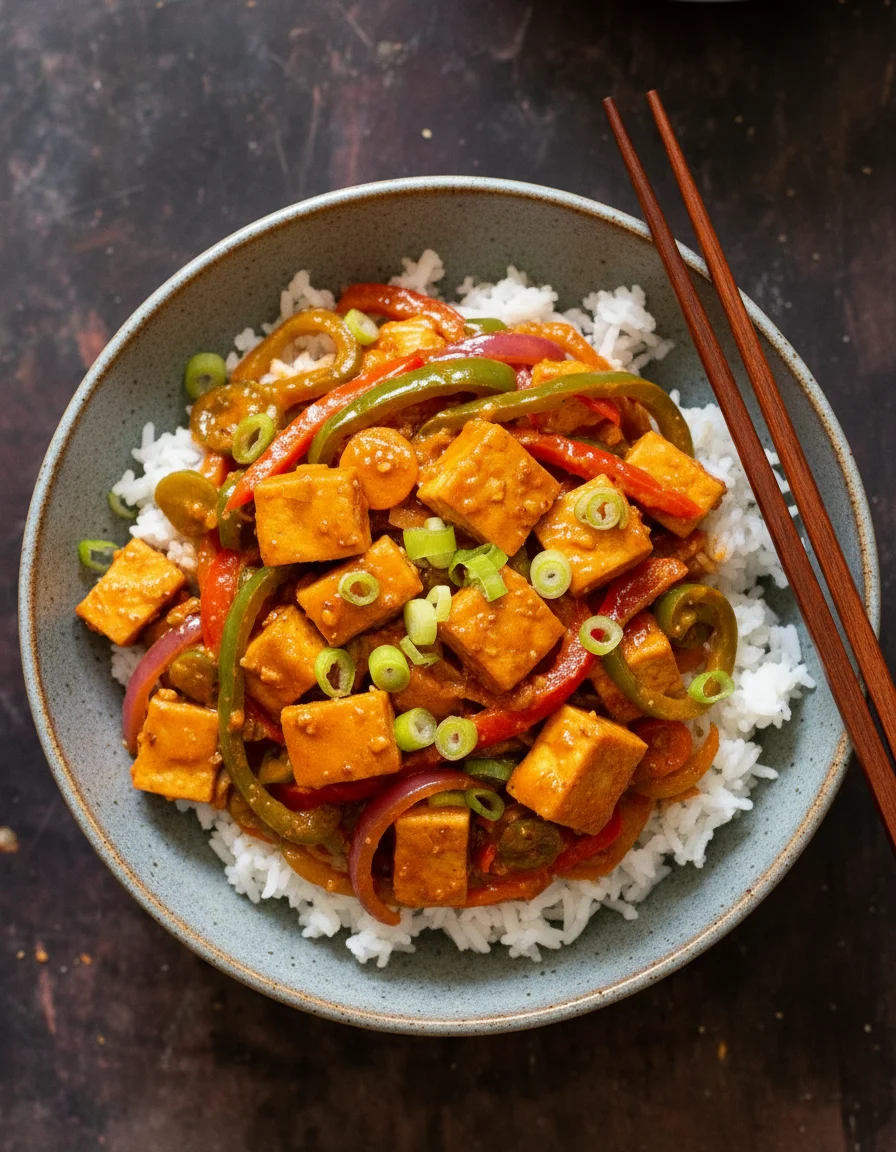 Miso Gochujang Tofu Stir Fry