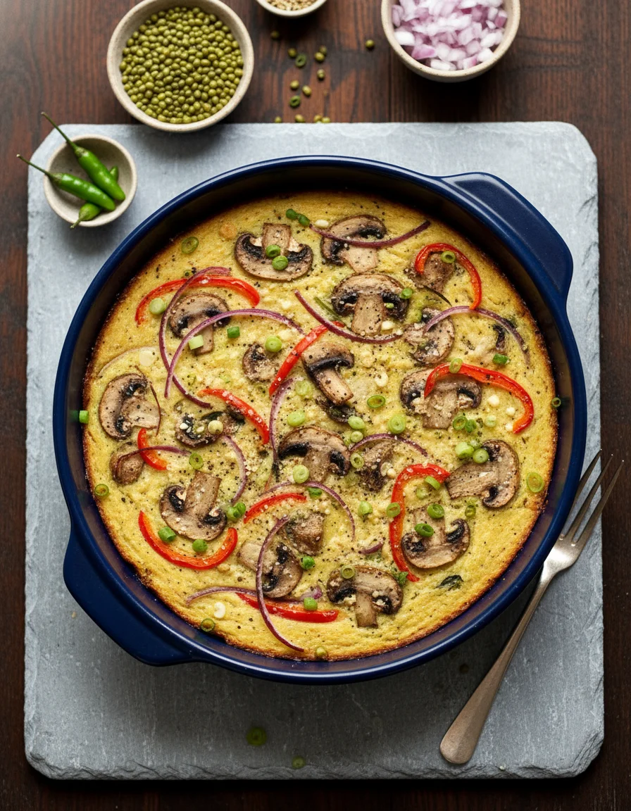 Moong Dal Frittata Bake