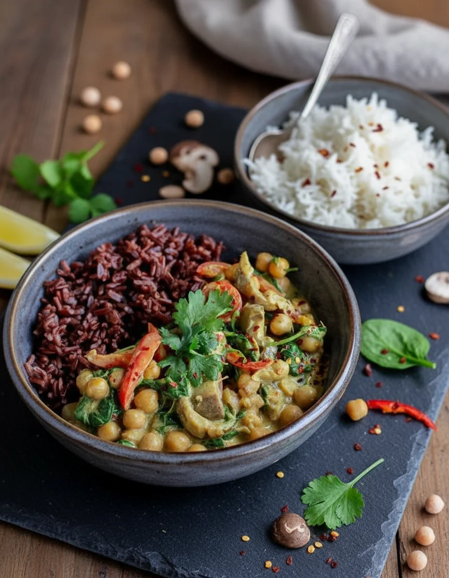 Mushroom & Chickpea Coconut Curry