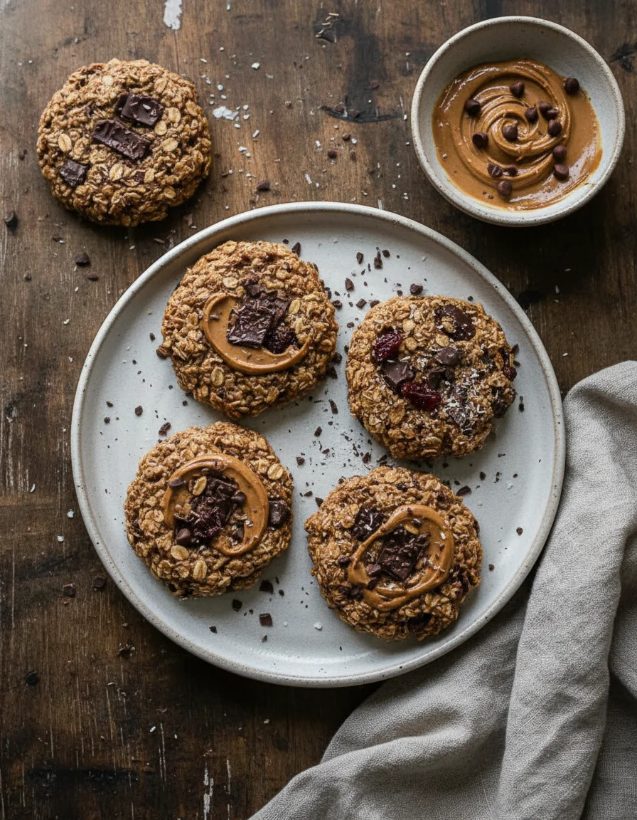 Nut Butter Chocolate Oatmeal Cookies