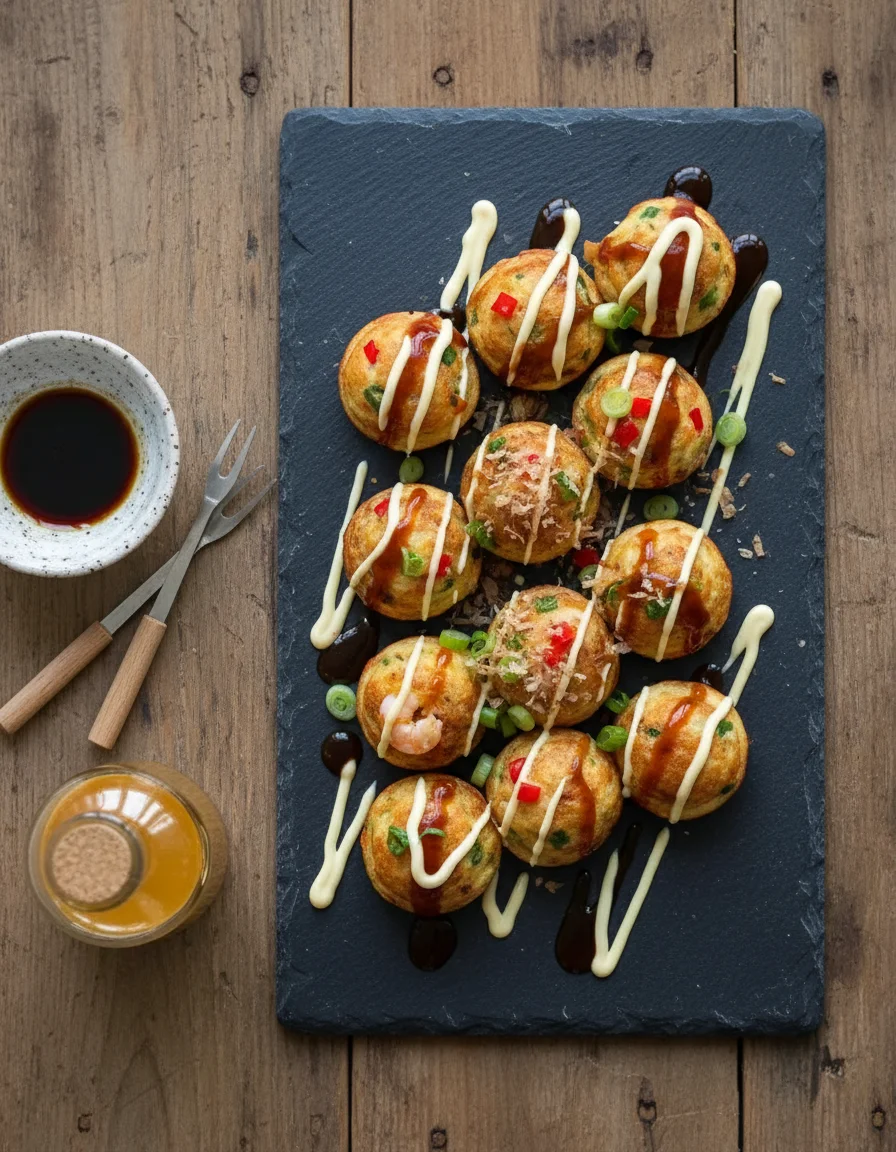 Omelette Takoyaki Balls