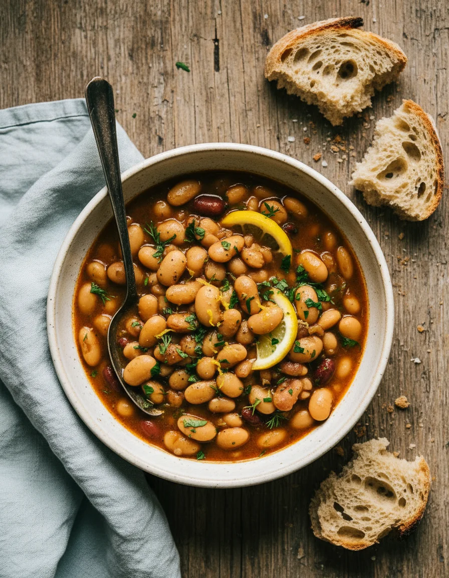 One-Pot Brothy Beans with Herbs & Lemon
