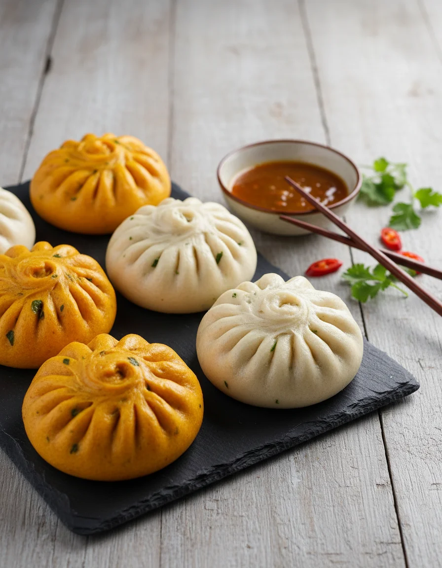 Orange Veggie Bao Buns