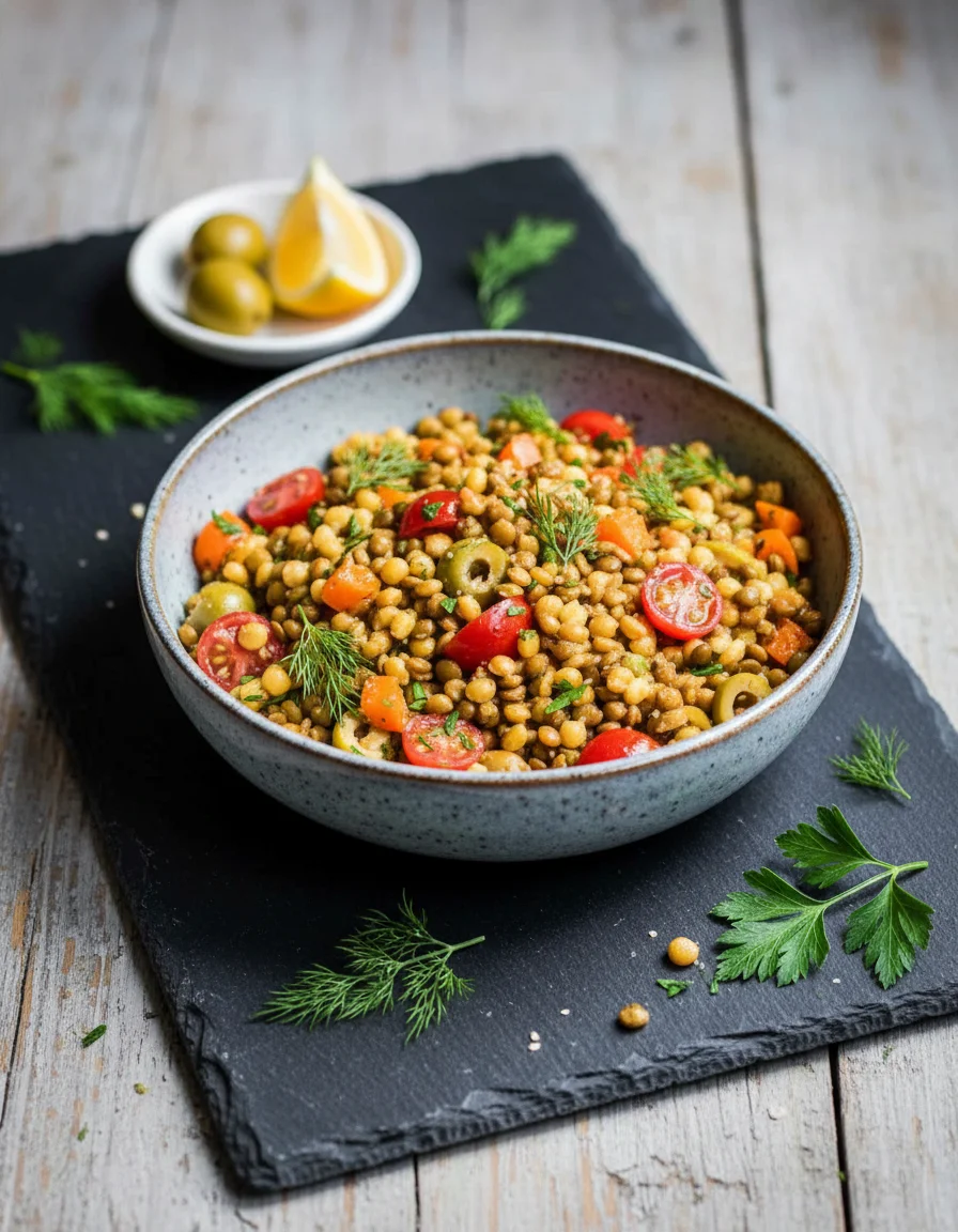 Pearl Couscous Lentil Salad