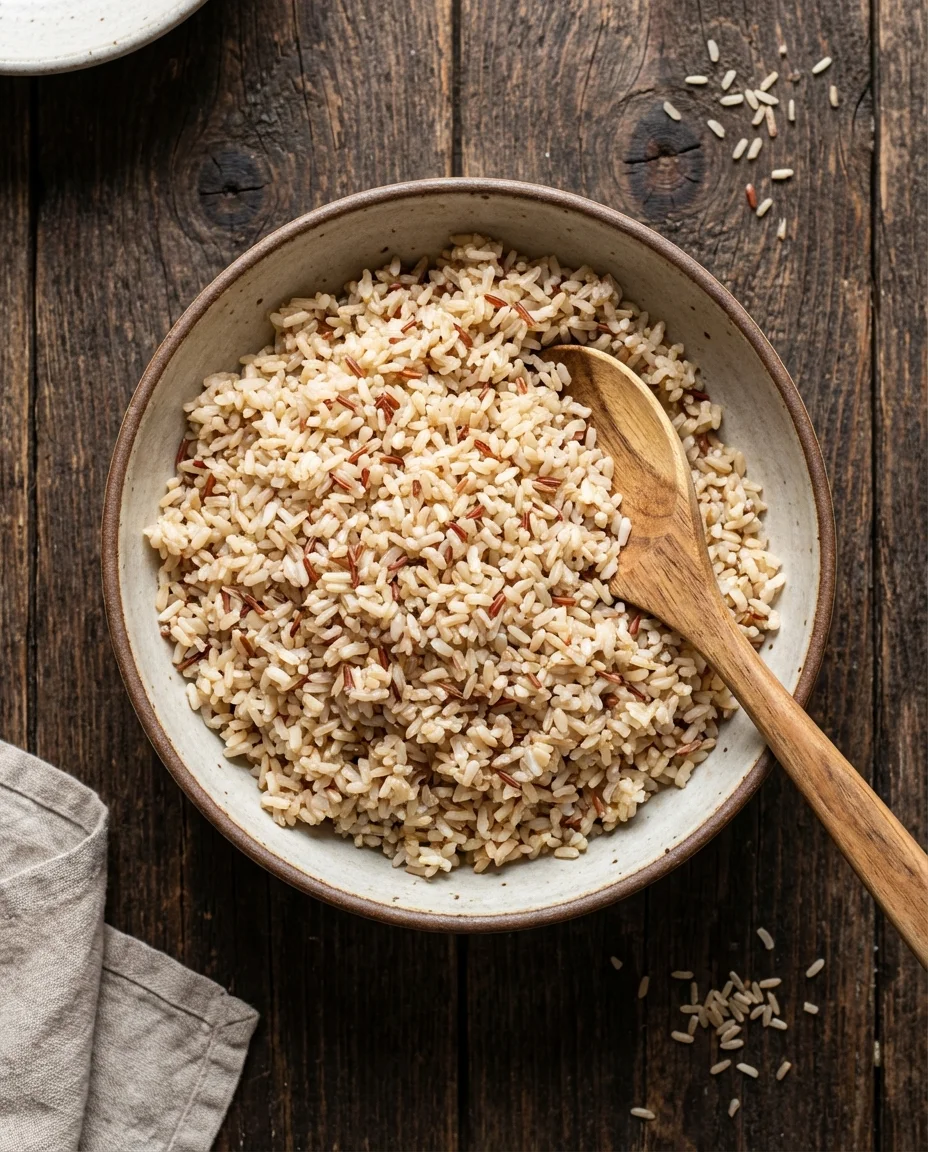 Perfect Instant Pot Brown Rice made with brown rice, water