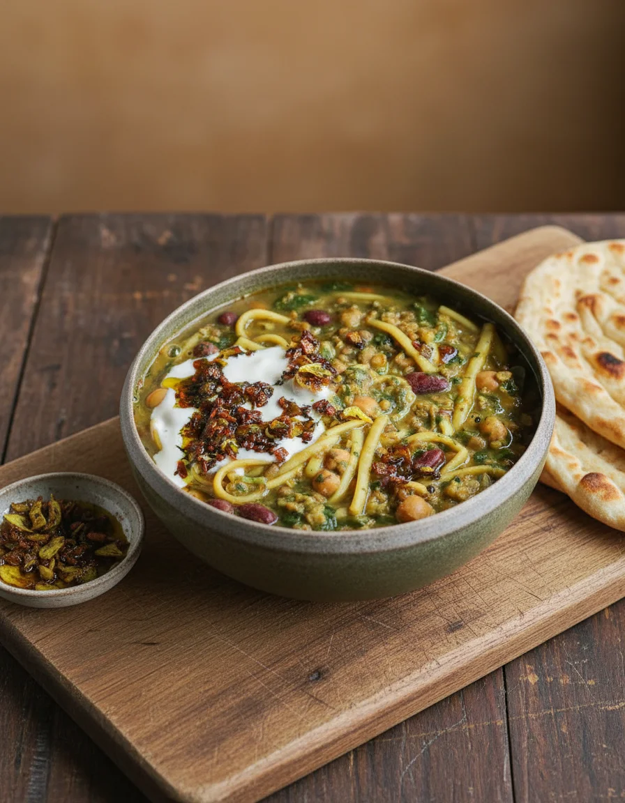 Persian Bean Noodle Soup