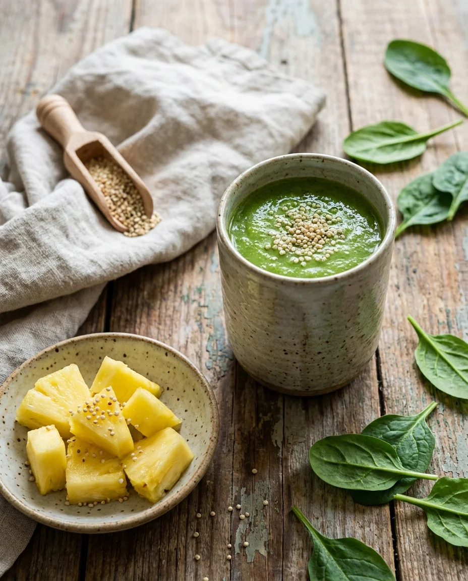 Pineapple Quinoa Green Smoothie