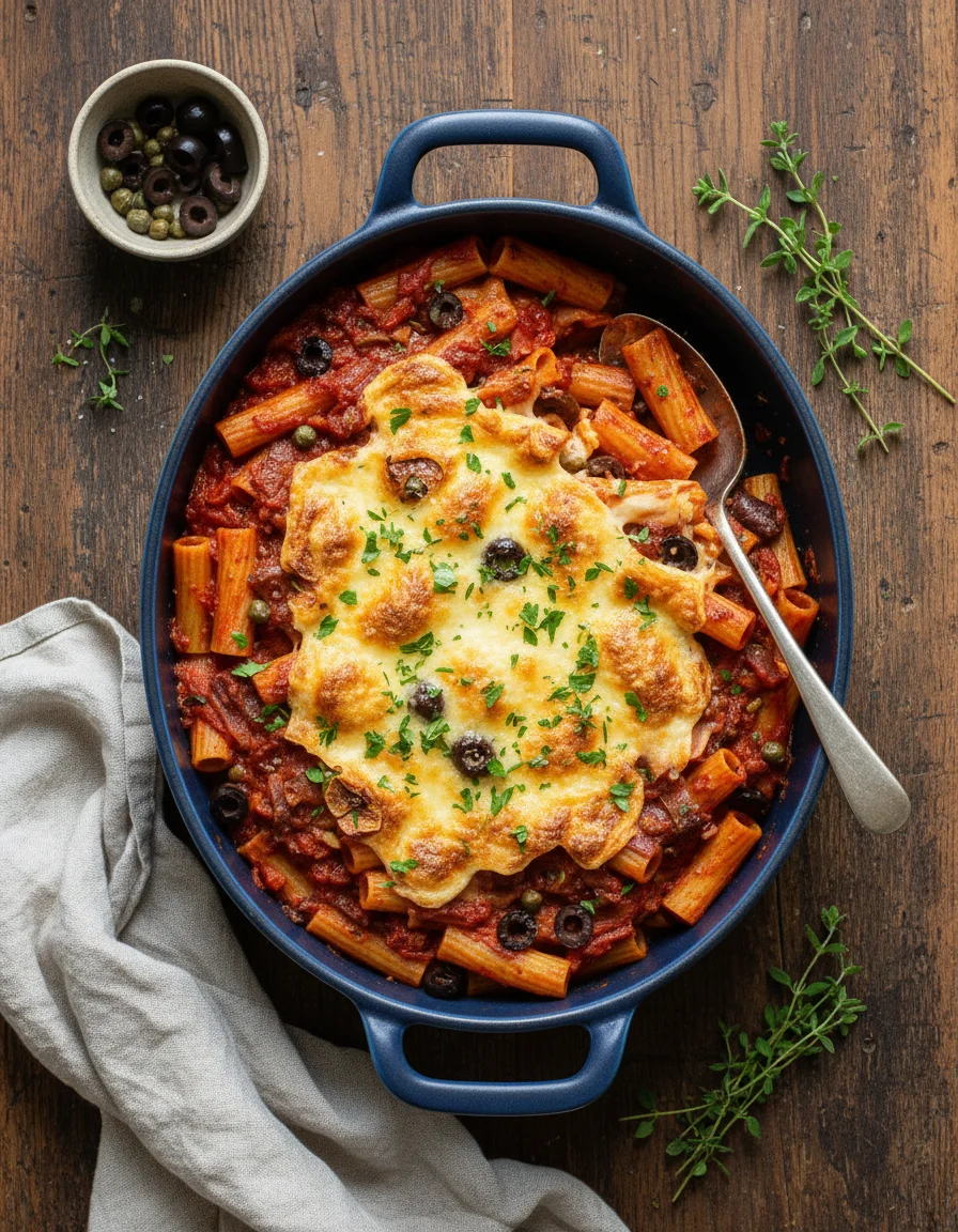 Puttanesca Pasta Bake