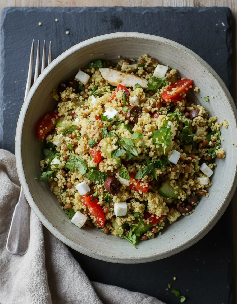 Quick Pesto Couscous Salad