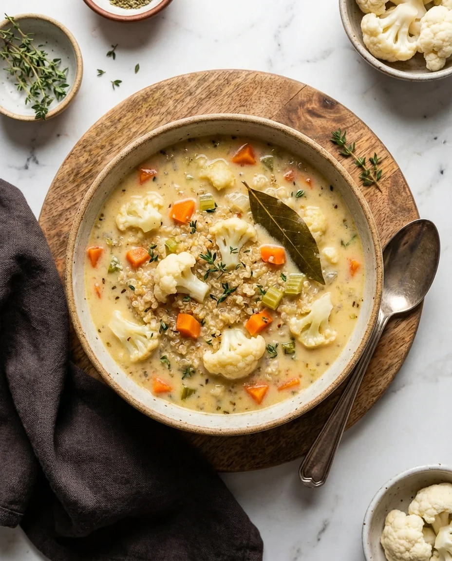 Creamy Quinoa Cauliflower Chowder