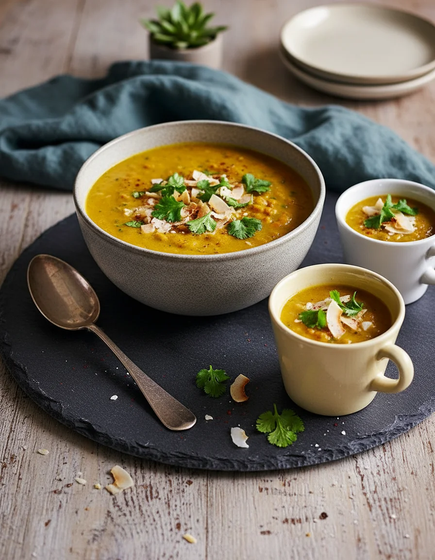 Creamy Sweet Potato & Lentil Soup