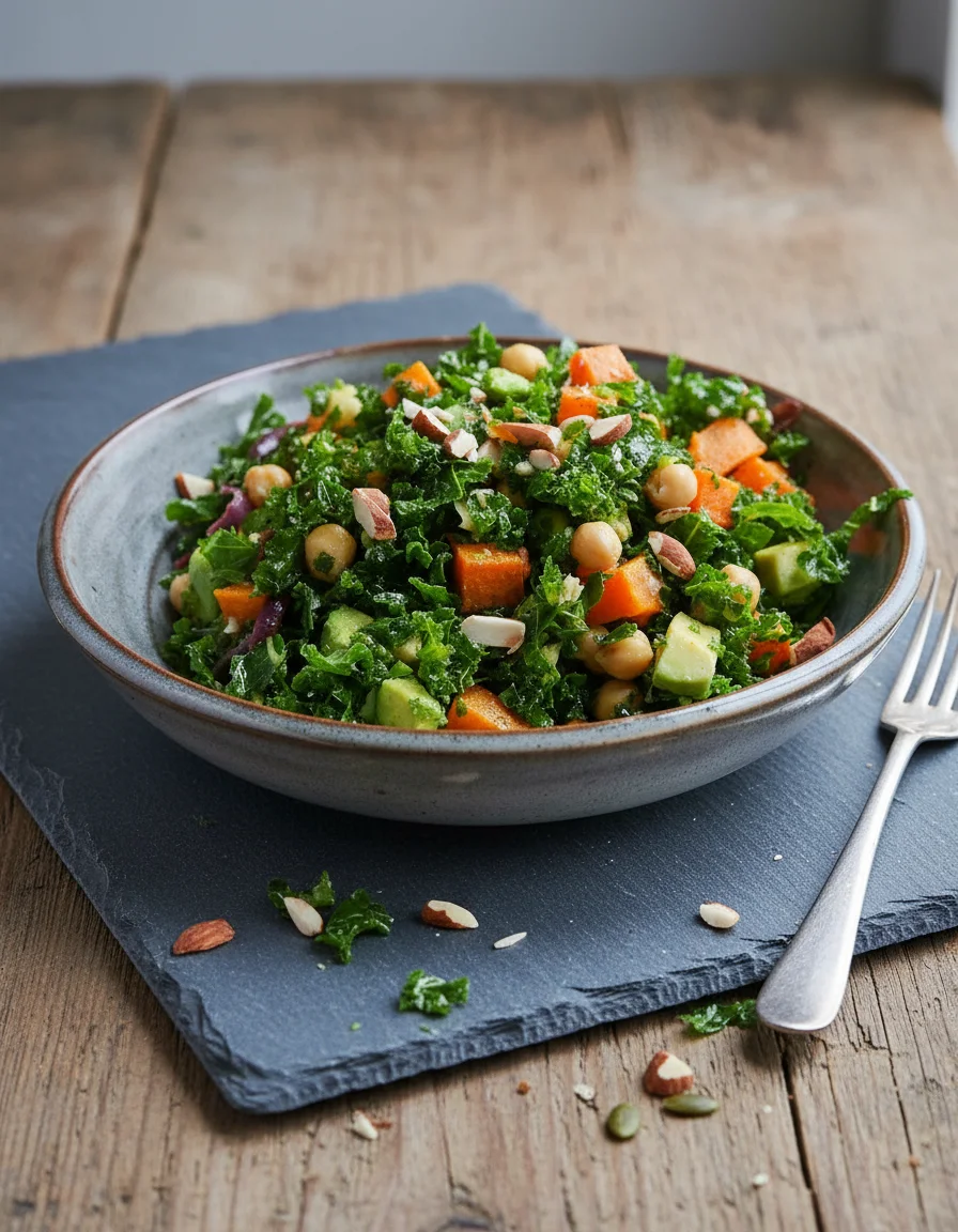 Roasted Sweet Potato Kale Salad