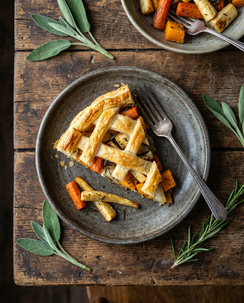 Roasted Vegetable Puff Pastry Pie