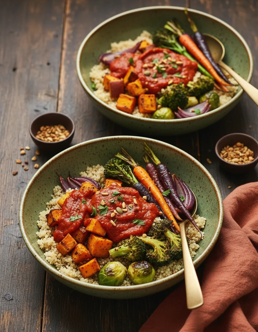 Roasted Vegetable Quinoa Harvest Bowls