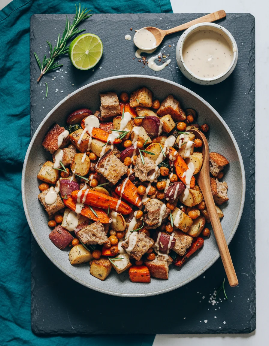 Rosemary Roasted Root Vegetable Panzanella