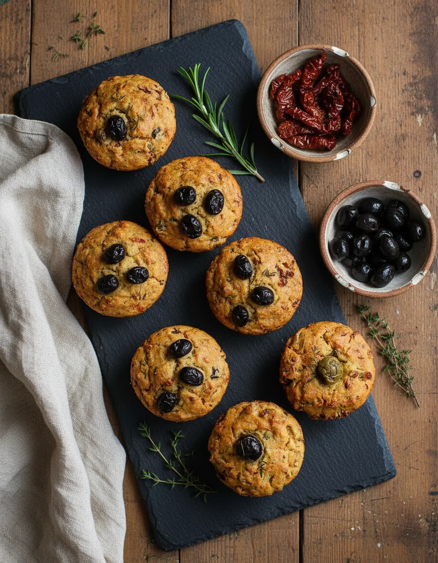 Savoury Sun-Dried Tomato & Olive Muffins