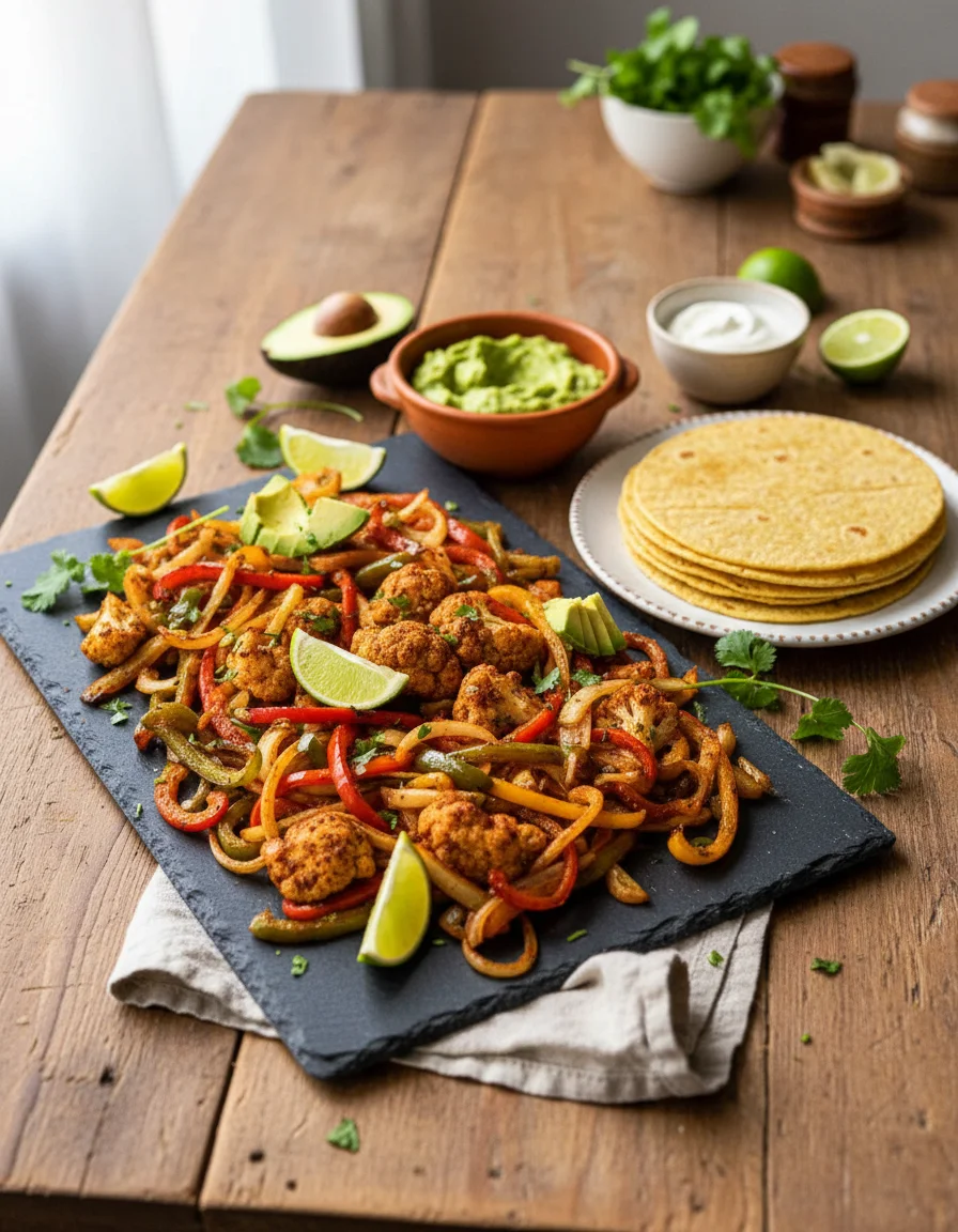 Sheet Pan Vegan Cauliflower Fajitas