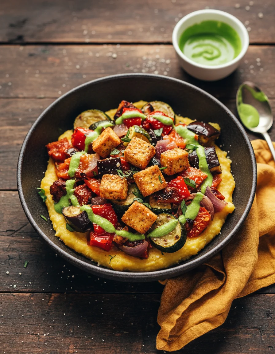Sheet Pan Ratatouille with Crispy Baked Tofu