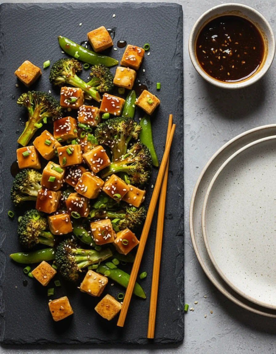 Sheet Pan Teriyaki Tofu and Broccoli