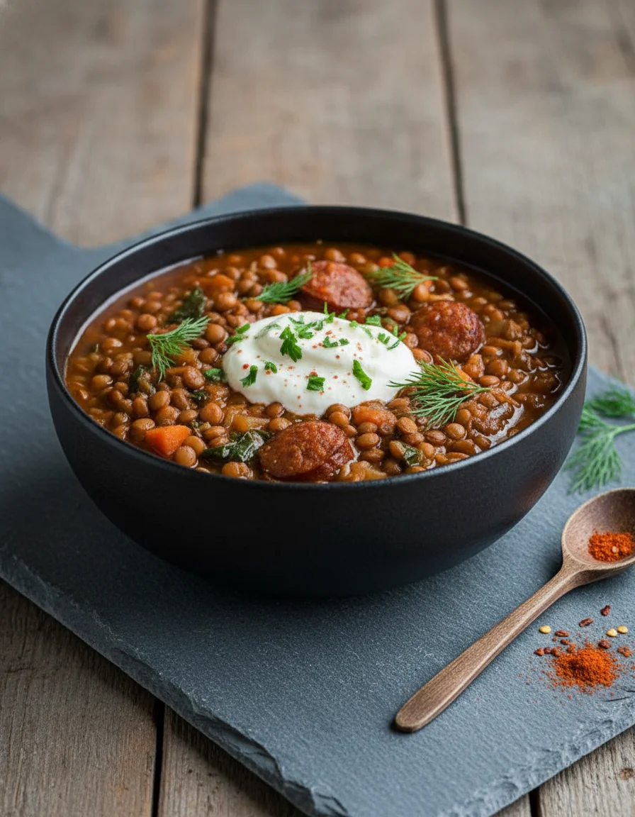 Smokey Lentil Stew with Aioli