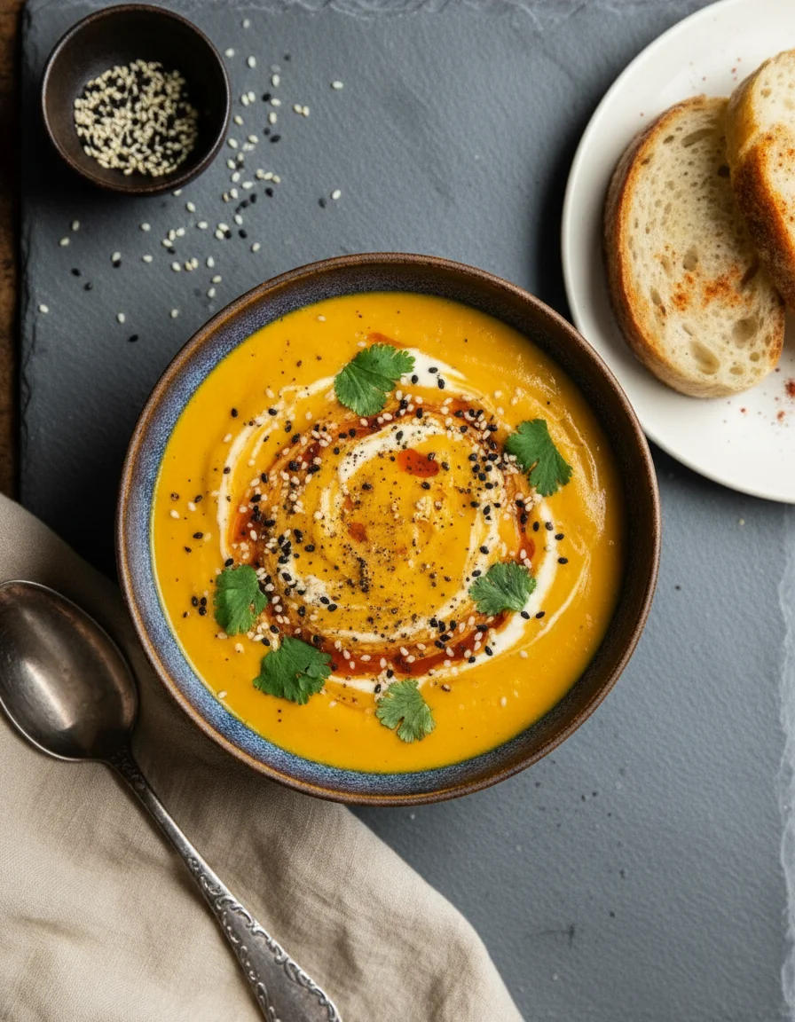 Spicy Carrot Lentil Soup