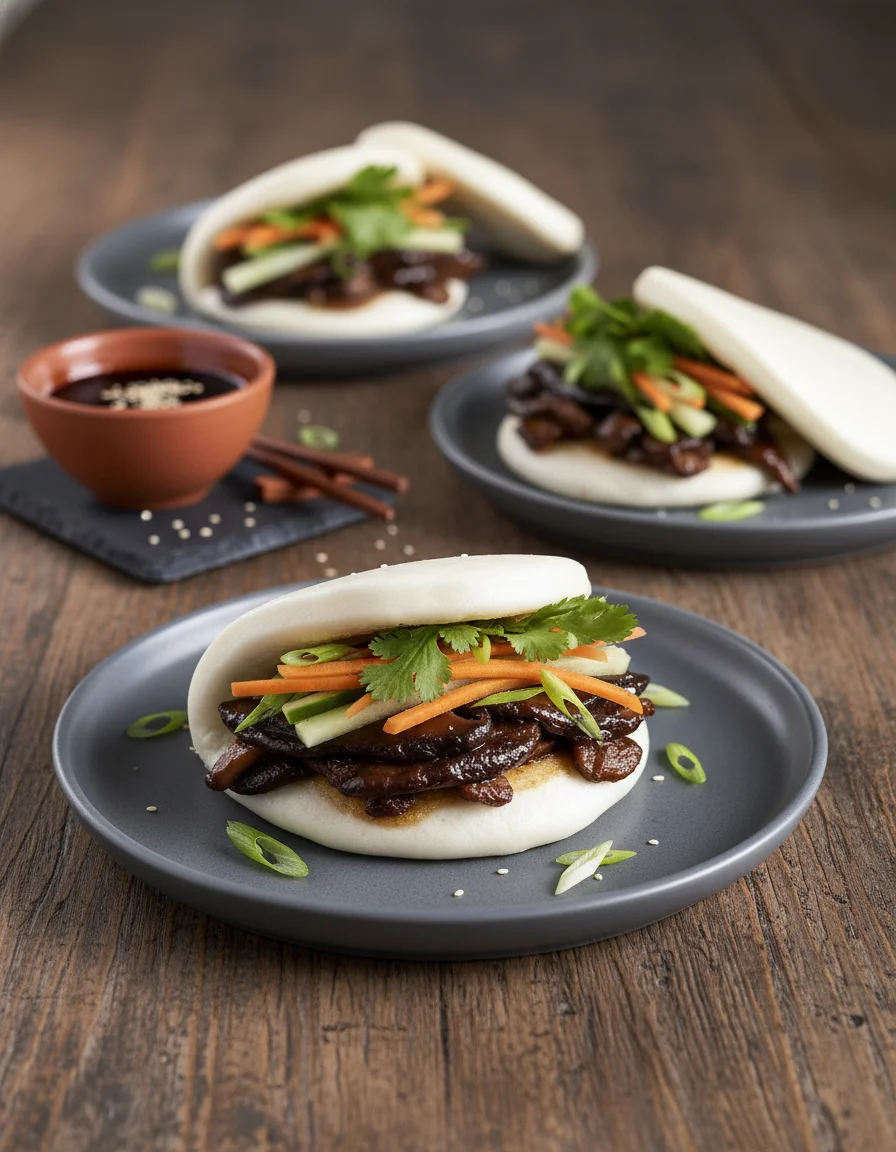 Sticky Hoisin Mushroom Bao