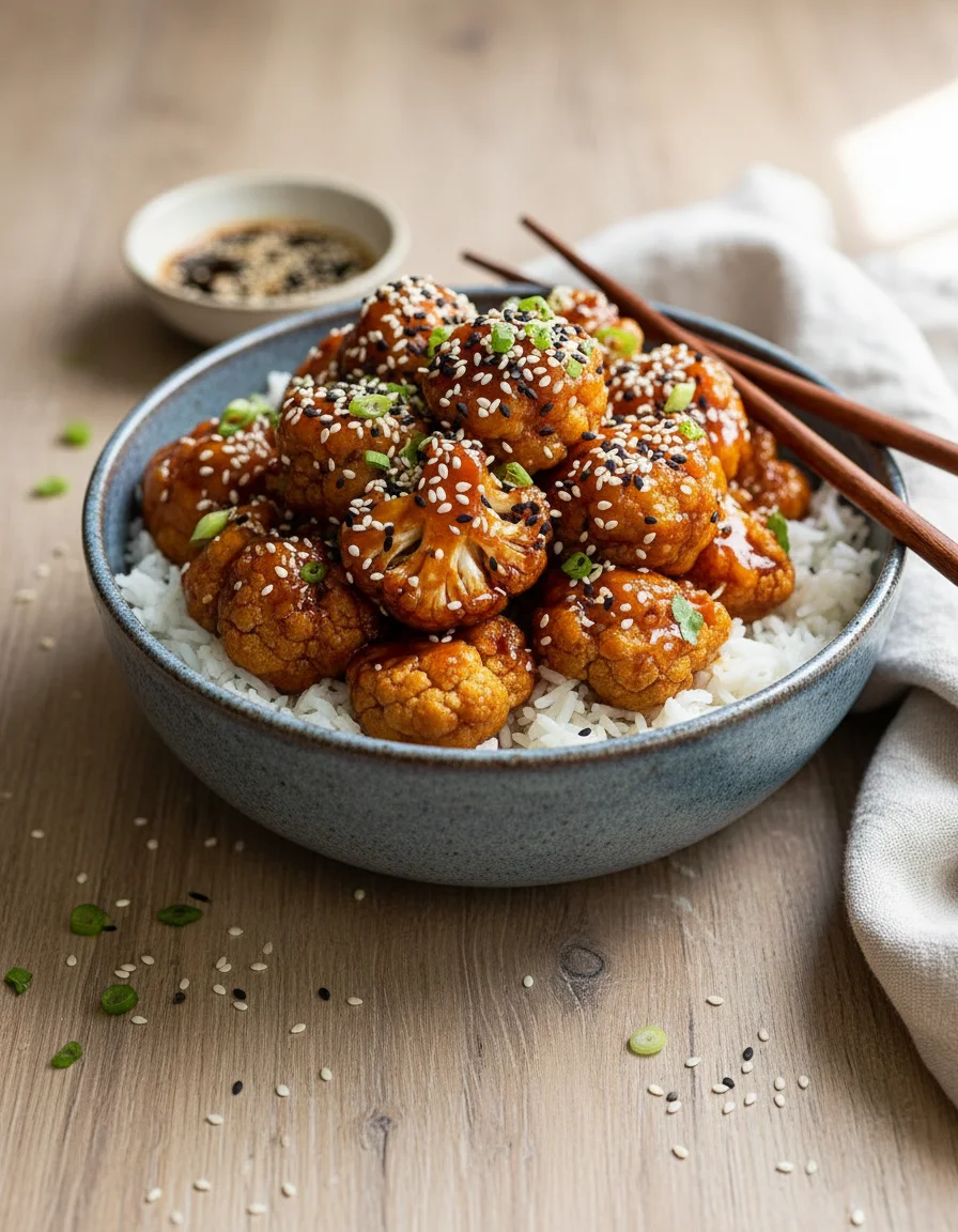 Sticky Sesame Cauliflower
