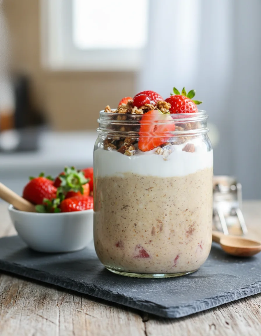 Strawberry Cheesecake Overnight Oats