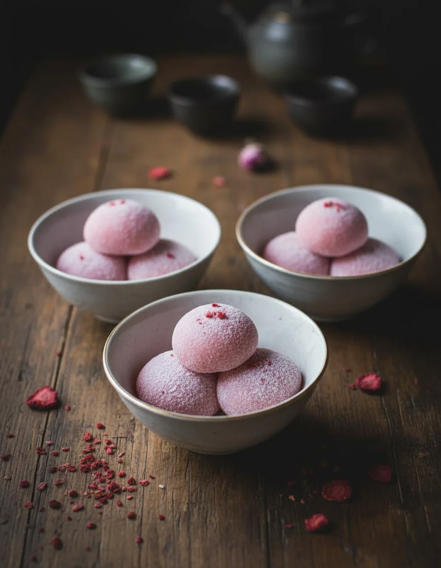 Creamy Strawberry Pink Mochi