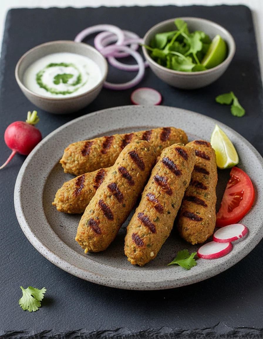 Tempeh Seekh Kebab