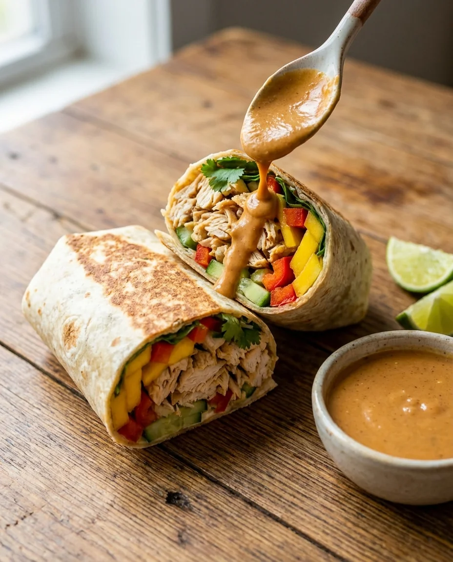 Thai Peanut Burrito