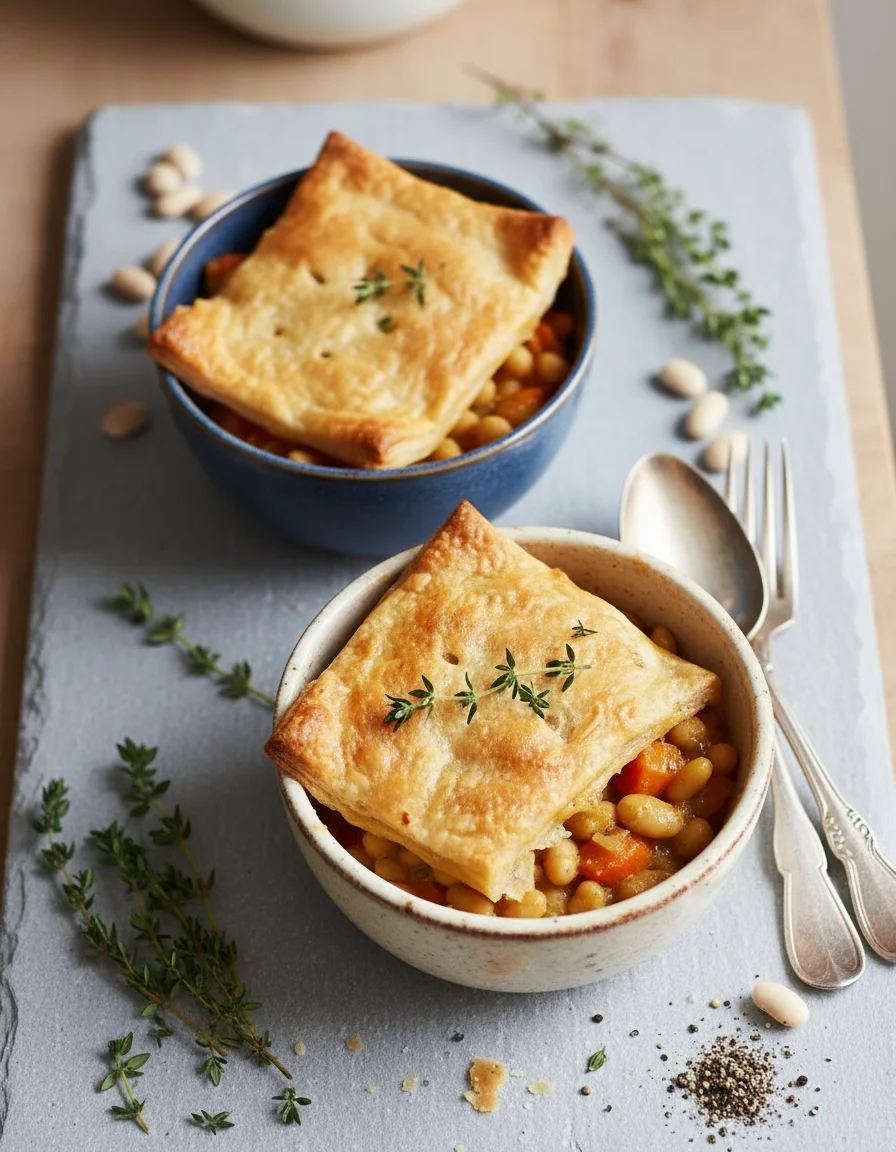 Thyme White Bean Pot Pies