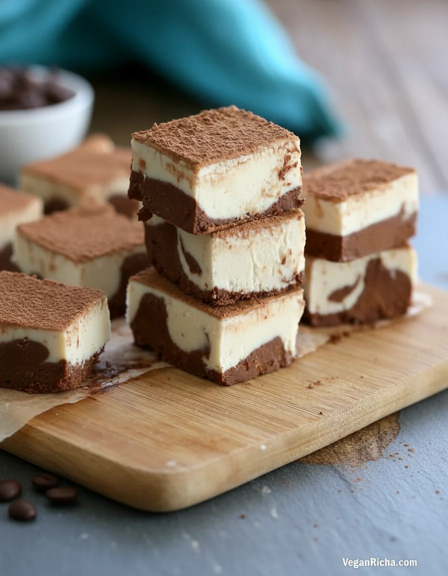 Vegan Tiramisu Fudge Bars