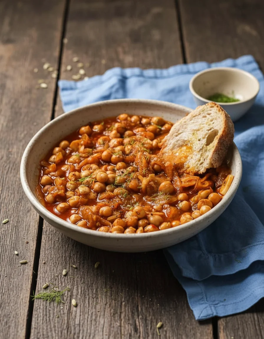 Tomato-Fennel Braised Chickpeas