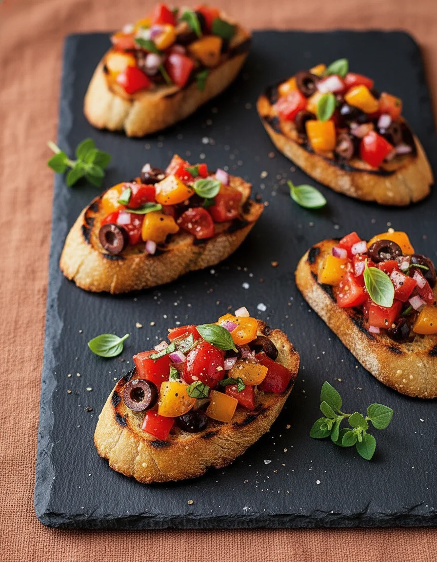 Tomato & Olive Crostini