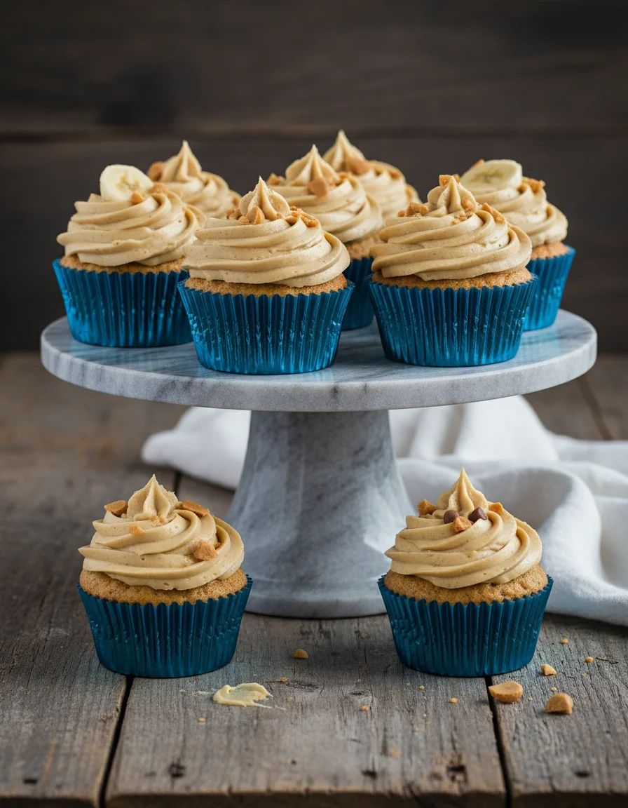 Banana Peanut Butter Cupcakes