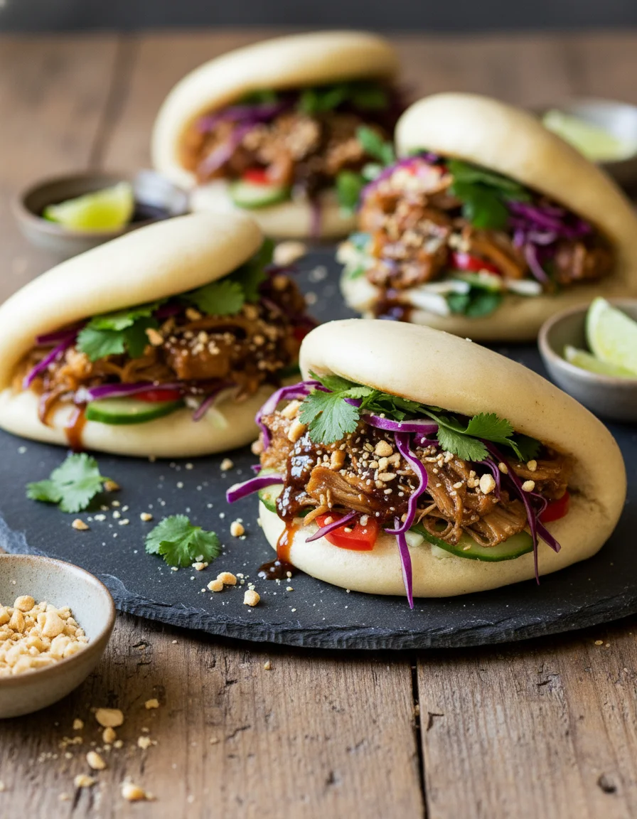 Vegan Bao Buns with Pulled Jackfruit