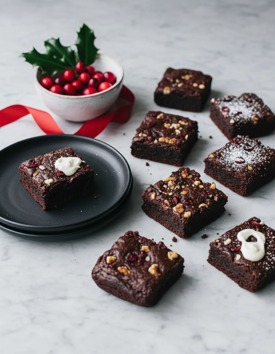 Vegan Christmas Brownies