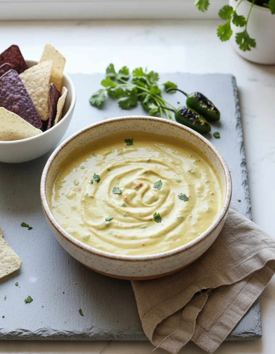 Vegan Green Chili Queso