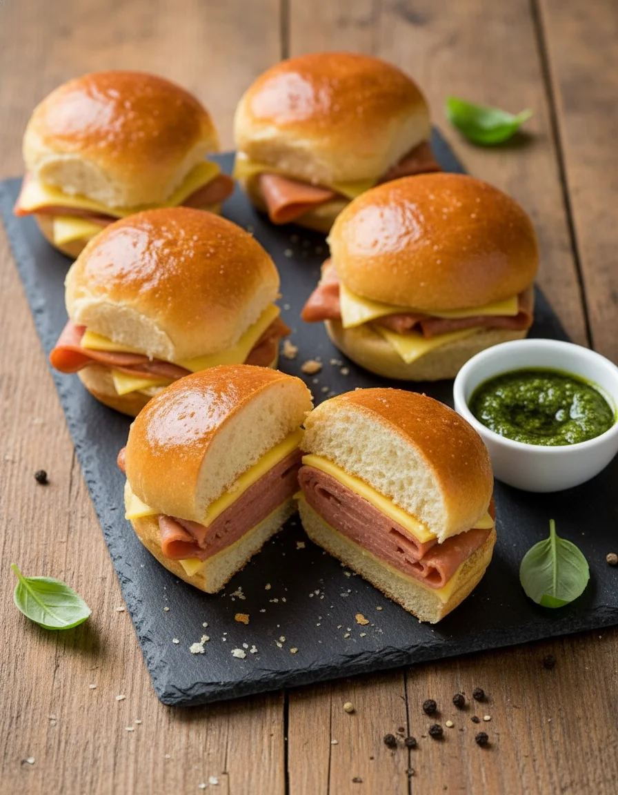 Vegan Ham and Cheese Sliders